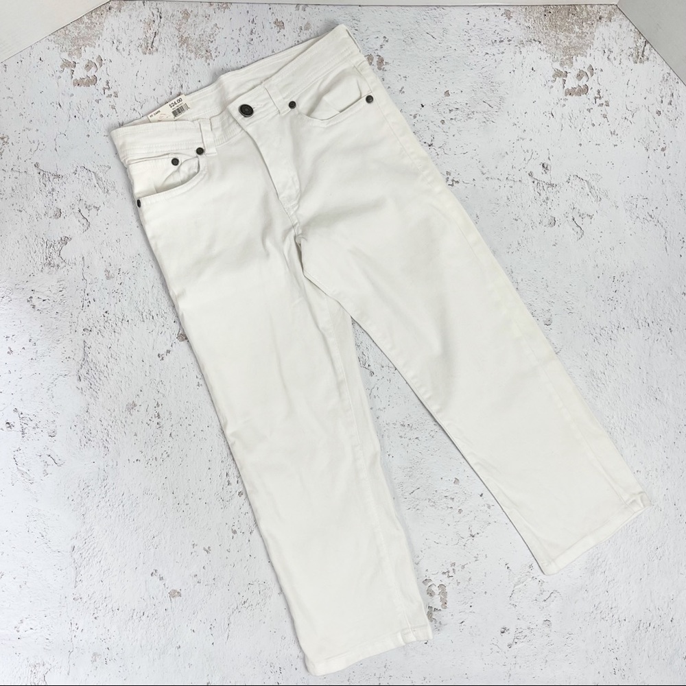 Curfew White Stretch Capri Jeans Cropped Slim Fit Size 14 NWT